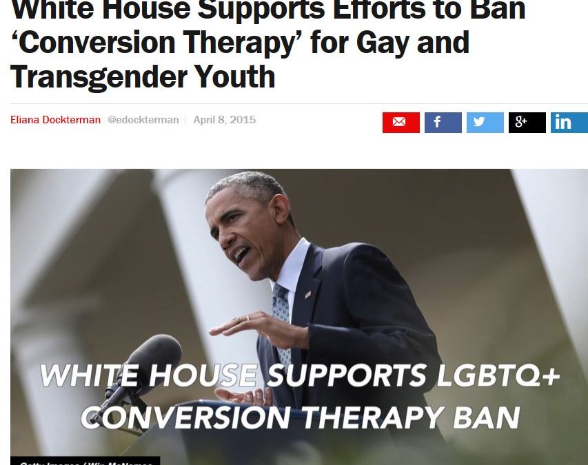 White House Supports Ban on “Conversion Therapy” for Gay and Transgender Youth