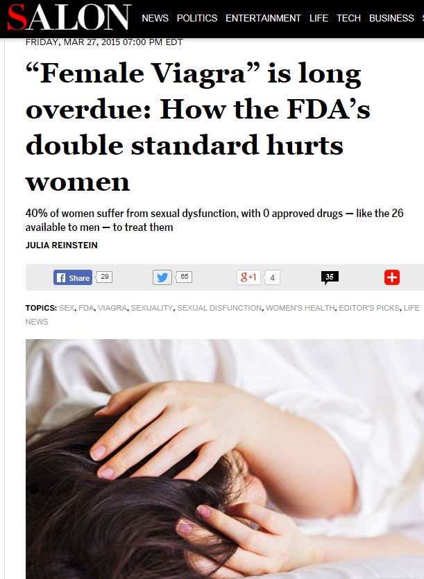 Sexism in FDA: Continues a Double Standard, Hurts Women