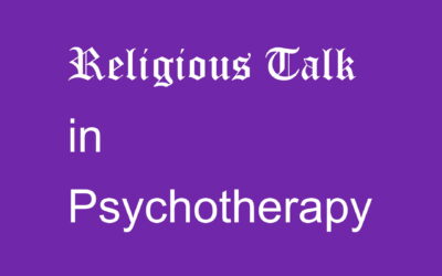Religious Talk in Therapy
